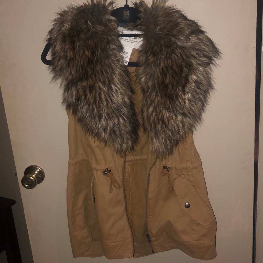 Faux fur vest